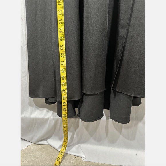 NWT $398 IEENA Mac Duggal [ 4 ] Asymmetric Beaded A-Line Gown‎ in Black #G1466 - Picture 9 of 16